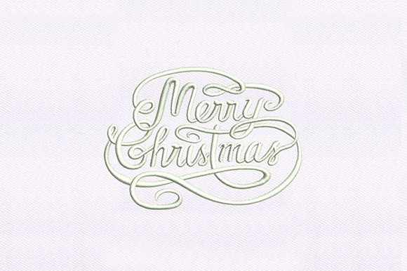 Merry Christmas Embroidery Design