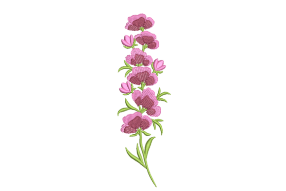 Tall Pink Flowers: A Seasonal Embroidery Gem